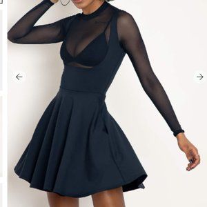 Black Milk SHOW US YA TOPS Matte Black Underbust Dress ~ EUC ~ Size Large